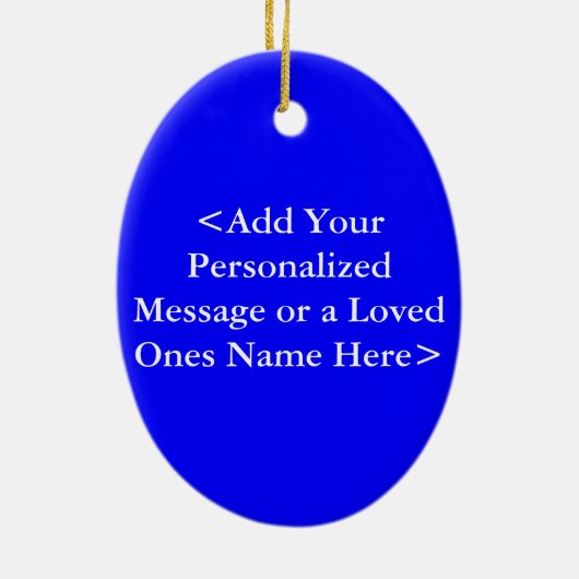 ガンカラフルエンジェルオーナメントペンダントカスタマイズ セラミックオーナメント (裏面)