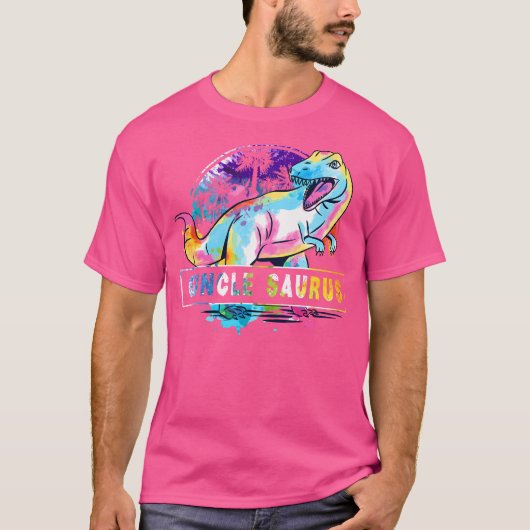 ガンキュールサウラス恐竜TレックスレインボープライドカラーG Tシャツ (正面)