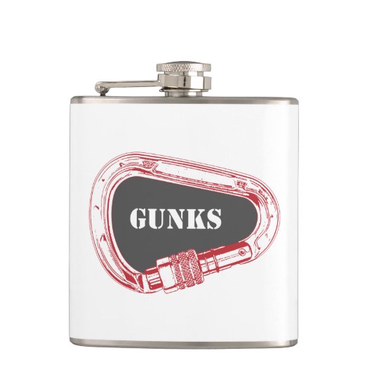 ガンクス登山カラビナー フラスク (正面)