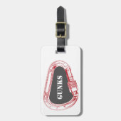 ガンクス登山カラビナー ラゲッジタグ (正面縦)