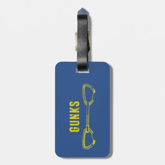 ガンクス登山Quickdraw ラゲッジタグ (裏面縦)