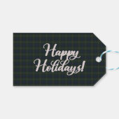 ガンクランモダンタータンチェッククリスマス ギフトタグ (正面(横))