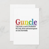 ガンクル定義レインボーおもしろいギフト サンキューカード (正面/裏面)