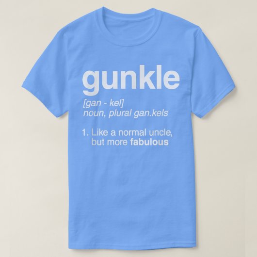 ガンクル辞書の定義おもしろいゲイおじさんプライド Tシャツ (デザイン正面)