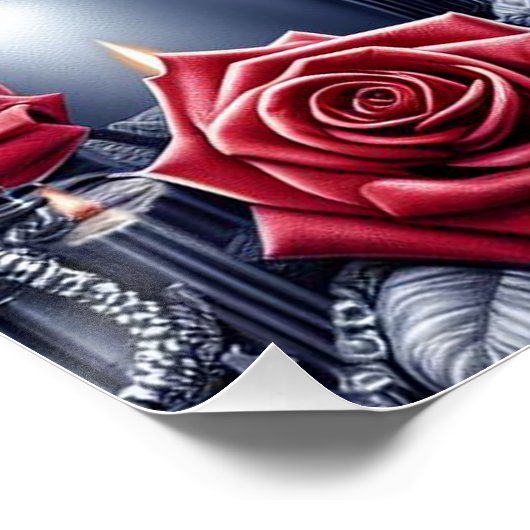 ガングスターガールヒップホップチカーノアートデザイン ポスター (コーナー)