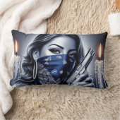 ガングスターガールヒップホップチカーノアート装飾用クッション ランバークッション (ブランケット)