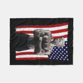 ガングスタープロドナルドトランプのタトゥー共和制アメリカ フリースブランケット (正面(横))