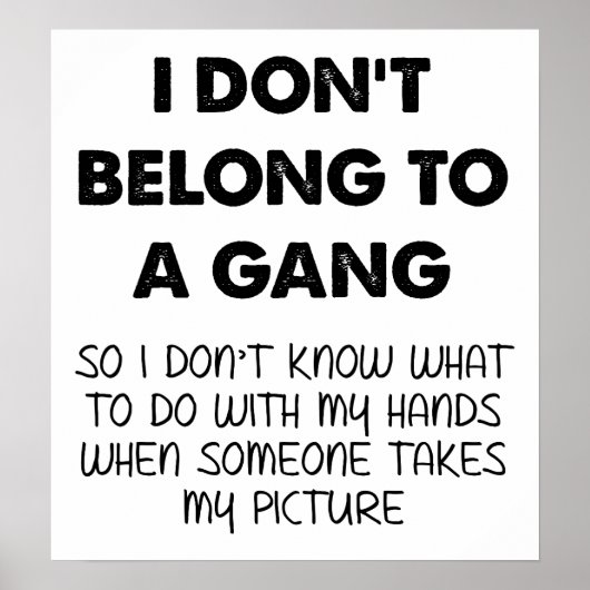 ガングレス写真撮影ポおもしろいスター ポスター (正面)