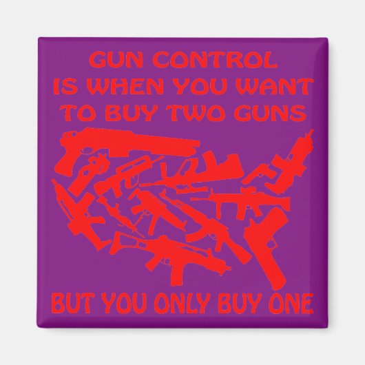 ガンコントロールは買2#ではなく1つの銃のみ マグネット (正面)