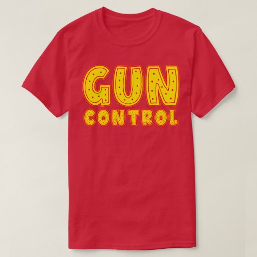 ガンコントロールタイポグラフィ Tシャツ (デザイン正面)