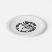 ガンシューターイラストレーション ペーパープレート (アングル)