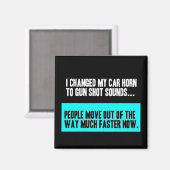 ガンショットの切り替え車のホルン音が外に出る マグネット (正面/裏面)