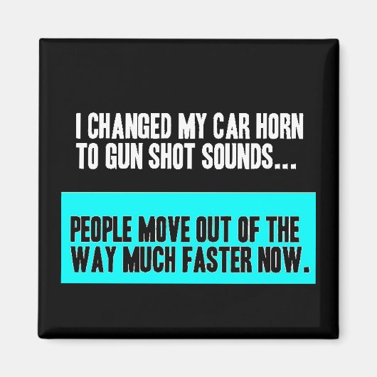 ガンショットの切り替え車のホルン音が外に出る マグネット (正面)