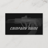 ガンショップシンプルブラックビジネスカード 名刺 (正面)