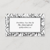 ガンショップファイアーアームパターシンプルンホワイトグレーカード 名刺 (裏面)