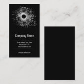 ガンショップブロークングガラスブラックビジネスカード 名刺 (正面/裏面)