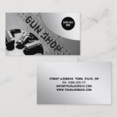 ガンショップメタルバックグランドビジネスカード 名刺 (正面/裏面)