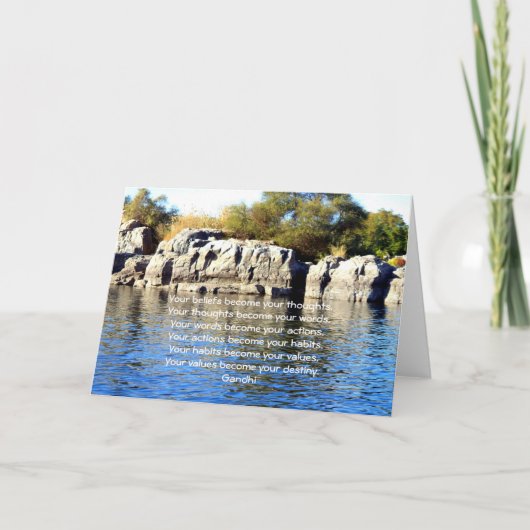 ガンジウィズダムことわざの運命の引用 カード (正面)