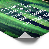 ガンジオン勇気やる気を起こさせる引用文サボスアート ポスター (角)