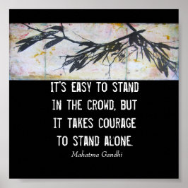 ガンジオン勇気やる気を起こさせる引用文自然 ポスター