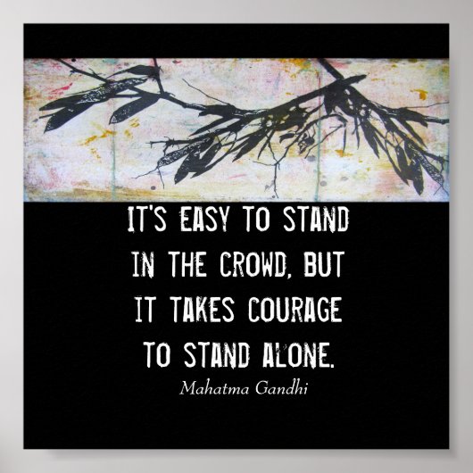 ガンジオン勇気やる気を起こさせる引用文自然 ポスター (正面)