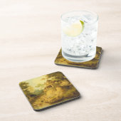 ガンジス川、c.1820-30 (キャンバスの油)の銀行 コースター (右側)