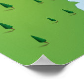 ガンジス・インド地図と旅行のポスター ポスター (角)