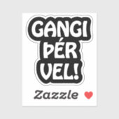 ガンジヴァル!頑張れ!アイスランド語 シール (シート)