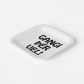 ガンジヴァル！頑張れ！アイスランド語 ペーパープレート (傾斜あり)