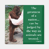 ガンジーの動物の引用 マグネット (正面)