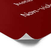 ガンジーの正義と思いやりの言葉 ポスター (角)