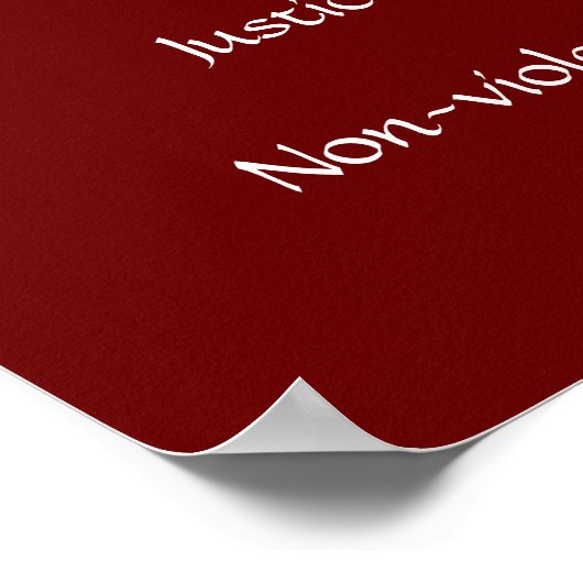 ガンジーの正義と思いやりの言葉 ポスター (角)