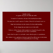 ガンジーの正義と思いやりの言葉 ポスター (正面)