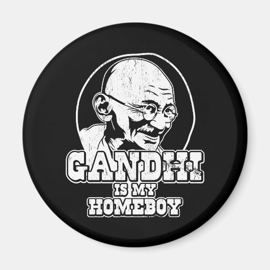 ガンジーは私のホームボーイ マグネット (正面)