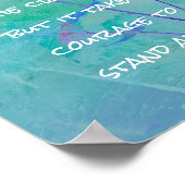 ガンジーやる気を起こさせる引用文ブルーポスター自然アート ポスター (角)