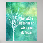 ガンジーやる気を起こさせる引用文ポスターとオリジナル ポスター (正面)