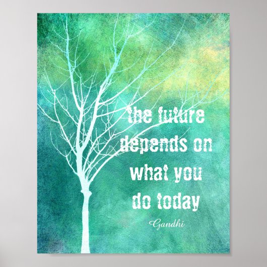 ガンジーやる気を起こさせる引用文ポスターとオリジナル ポスター (正面)