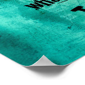 ガンジーやる気を起こさせる引用文ポスターティール（緑がかった色）ブルー ポスター (角)