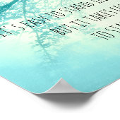 ガンジーやる気を起こさせる引用文ポスターブルー自然アート ポスター (角)