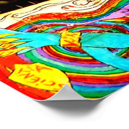 ガンジースピリチュアル引用神は宗教を持たない ポスター (角)