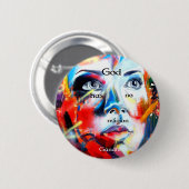 ガンジースピリチュアル引用神は宗教を持たない 缶バッジ (正面&裏面)