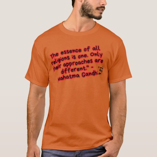 ガンジー名言 ファミリー Tシャツ (正面)