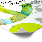 ガンジー平和引用文カラフルポスター ポスター (角)