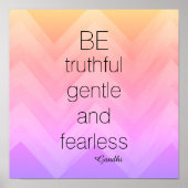 ガンジー引用文のポスターのシボロンは突き刺す ポスター (正面)