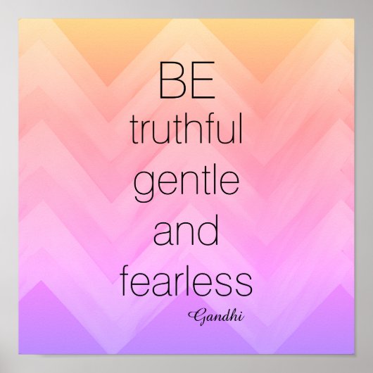 ガンジー引用文のポスターのシボロンは突き刺す ポスター (正面)