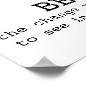 ガンジー引用文のポスターは白黒の変化である ポスター (角)