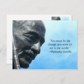 ガンジー引用文はがき – あなたは変更する必要がある… ポストカード (正面/裏面)