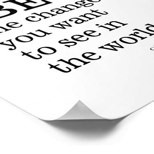 ガンジー引用文はカラフル羽との変化である ポスター (角)