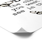 ガンジー引用文は変更バタフライアートになる ポスター (角)