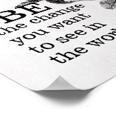 ガンジー引用文は変更自然アート ポスター (角)